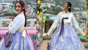 Anushka Sen Embraces K-drama Vibes In An Elegant White And Purple Hanbok Dress