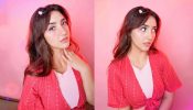 Ashnoor Kaur Dazzles in a Red Polka Dots Co-ord Set, Creates a Dreamy Look in Pink Heart Makeup!