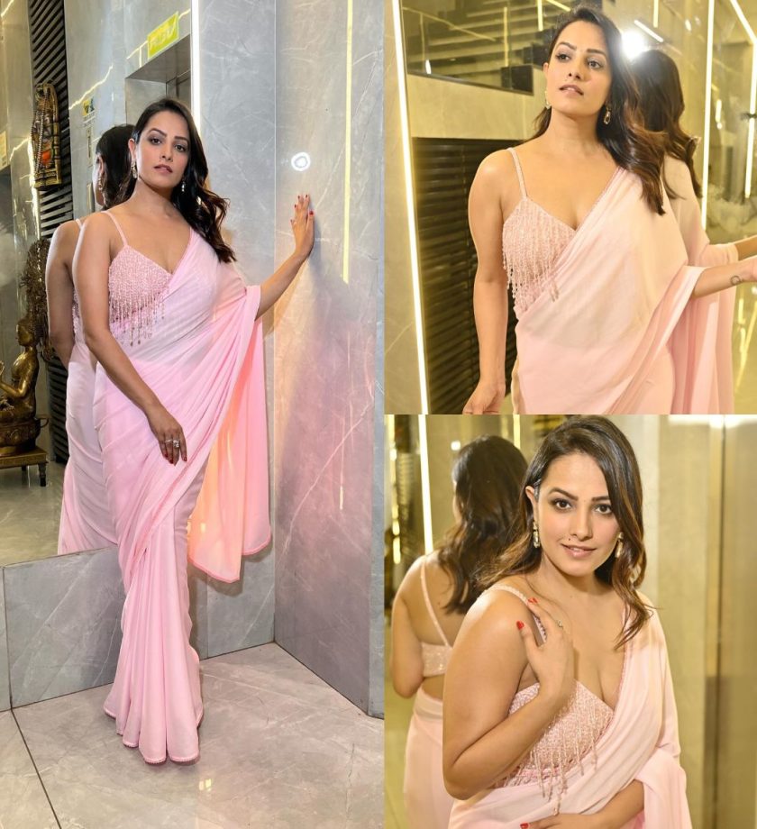 Blushing Beauty: Anita Hassanandani Exudes Regal Charm In A Striking Pink Saree 890533