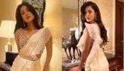 Breathtaking Beauty: Sonal Chauhan Channels Regal Vibes in an Ivory Ruffle Drape Saree with Beaded Bustier 893285