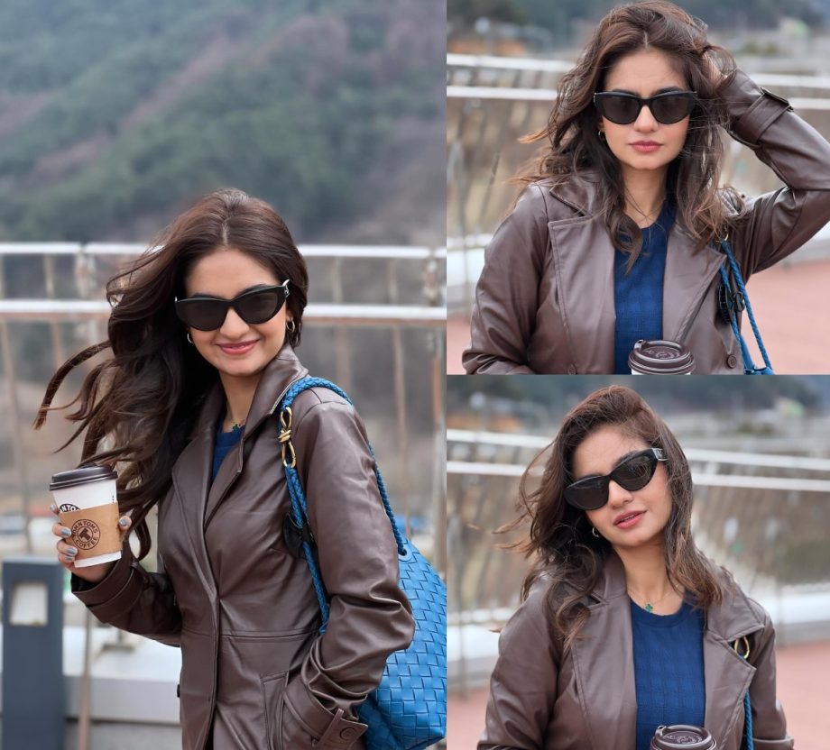 Casual Chic: Anushka Sen Elevates Everyday Style In A Blue Outfit With A Brown Jacket 890328