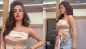 Casual Chic: Avneet Kaur Rocks in a Pink Crop Top and Blue Unbuttoned Jeans, Flaunting Toned Midriff!