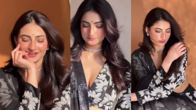 Classic Chic: Palak Tiwari Flaunts Her Beauty In A Striking Black And White Lehenga Set
