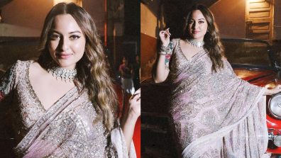 Ethereal Beauty: Sonakshi Sinha Exudes Elegance In An Elegant Blush Pink Saree
