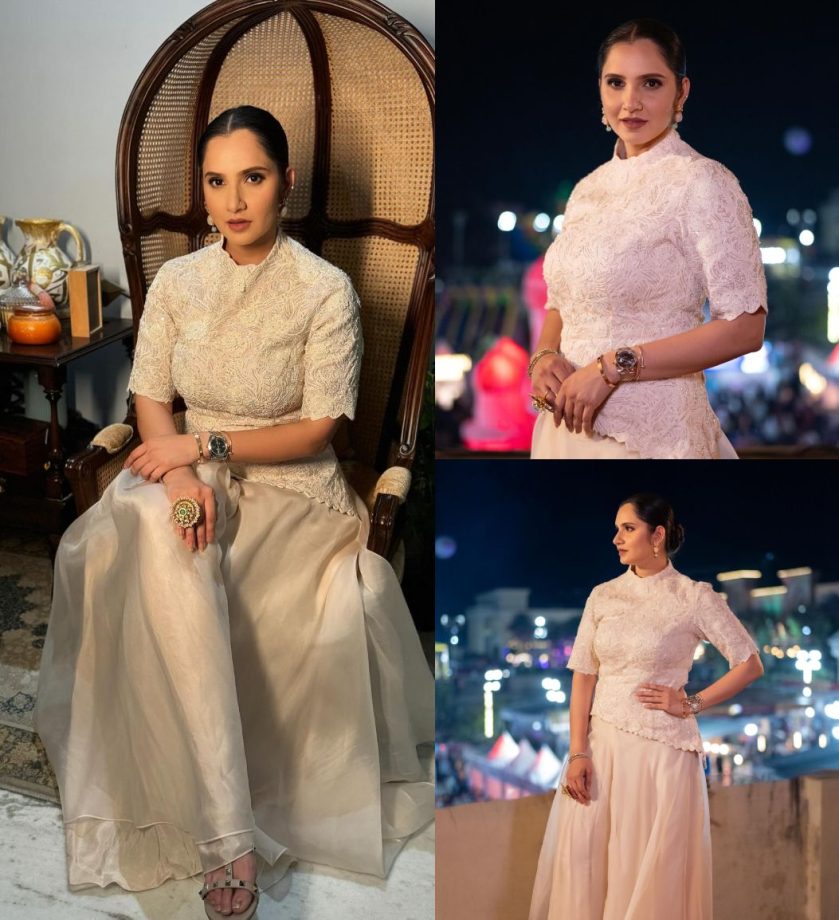 Ethereal Elegance: Sania Mirza Radiates Grace In An Ivory Sharara Set, See Pics 889524