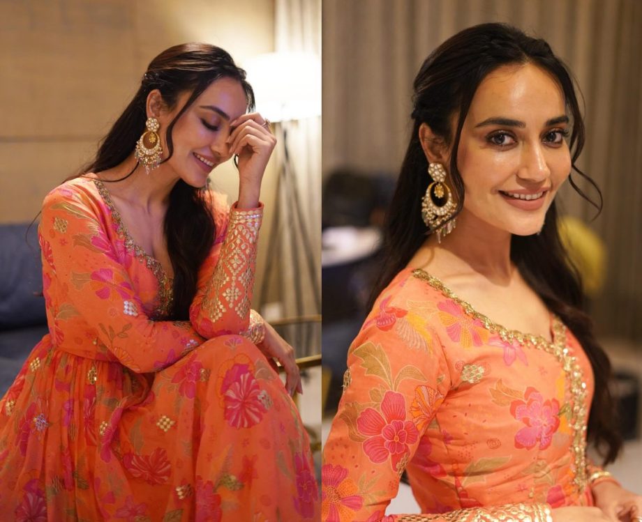 Ethereal Elegance: Surbhi Jyoti Is A Vision Of Beauty In A Floral Anarkali Set 890828