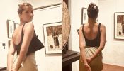 Fashion Diva: Tara Sutaria Flaunts Backless Beauty In A Black Top And Beige Slit Skirt 891349