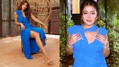 Fashion Face-off: Pooja Hegde vs. Neha Kakkar:  Who Wore Blue Ruffle Dress Better?