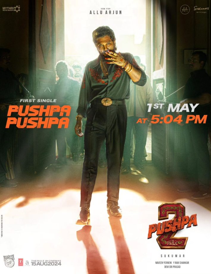 Get ready for the musical feast with the first single 'Pushpa Pushpa' from Allu Arjun starrer 'Pushpa 2: The Rule', coming tomorrow at 5:04 PM in six languages 893373