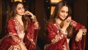 Golden Glow: Sonakshi Sinha Dazzles In Maroon And Gold Lehenga Set For Eid Celebration