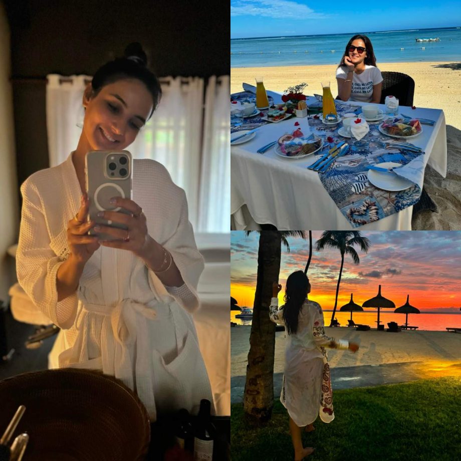 Golden Sand, Delicious Food & Silhouette Hours: Dive into Jasmin Bhasin and Aly Goni's Romantic Vacation in Mauritius 893134