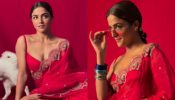 Graceful Glamour: Wamiqa Gabbi Flaunts' Nakhreli Ada' in Traditional Red Saree Photoshoot! 893098