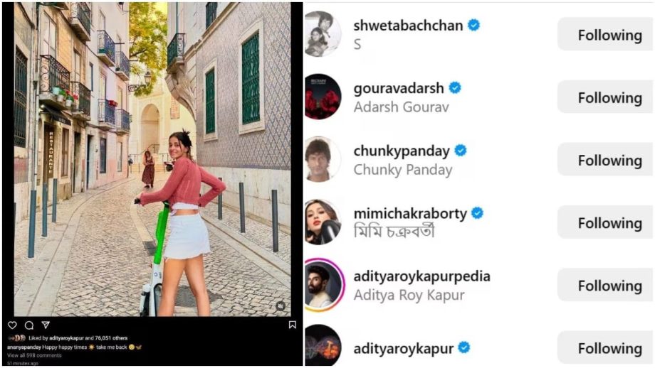 Headline: Aditya Roy Kapur couldn't resist reacting to rumored girlfriend, Ananya Panday's 'Take Me Back' image 889632
