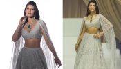 Jacqueline Fernandez Radiates Elegance And Glamour In A Silver Designer Lehenga Set