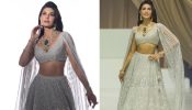 Jacqueline Fernandez Radiates Elegance And Glamour In A Silver Designer Lehenga Set 890141