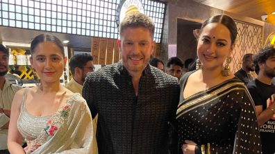 Jason Shah aka Mr. Cartwright from ‘Heeramandi’ poses with Sonakshi Sinha, Sanjeeda Shaikh & others at the premiere