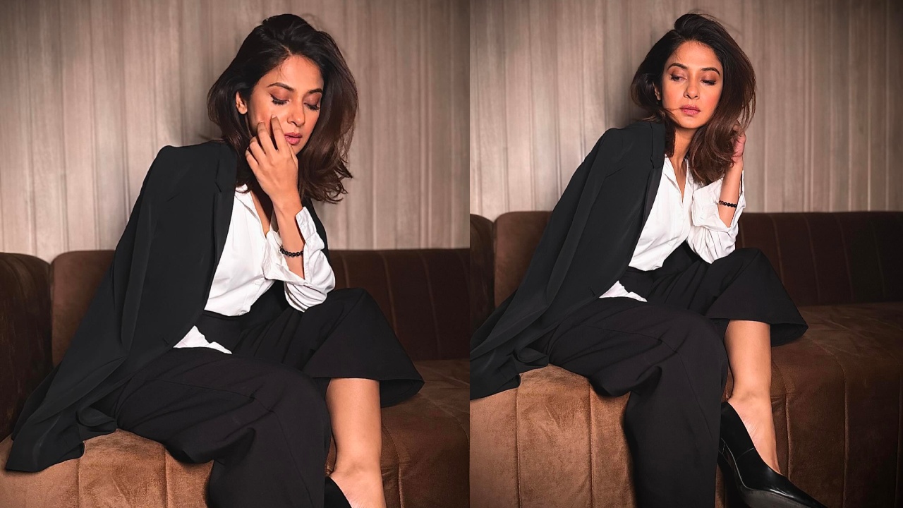 Jennifer Winget Boss It Up In White-and-black Pantsuit, See Photos 892105