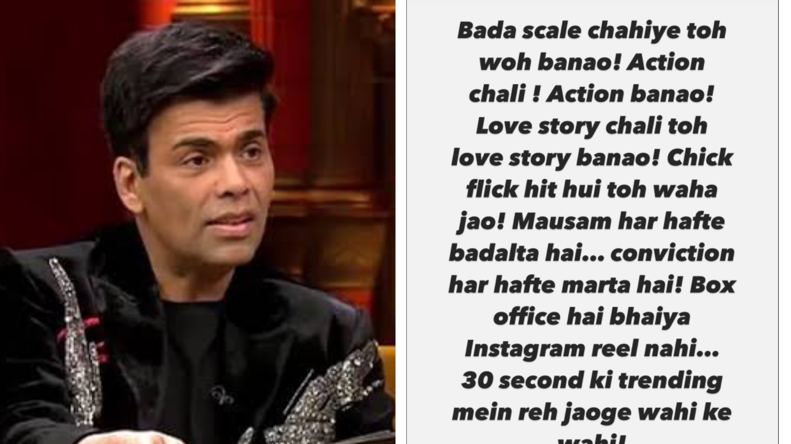 Karan Johar goes at it again; slams the box office trends that people follow blindly 889977