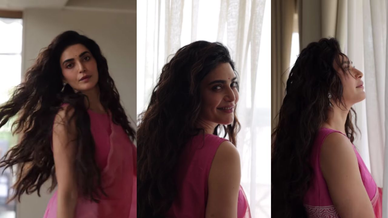 Karishma Tanna Exuding Timeless Beauty And Grace In An Ethnic Pink Saree, Watch! 891074