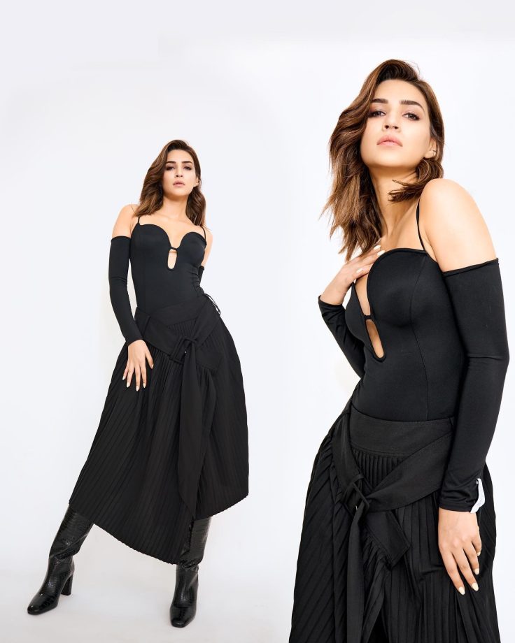 Kriti Sanon Grabs Our Attention In A Black Top And Skirt, See Photos! 890210