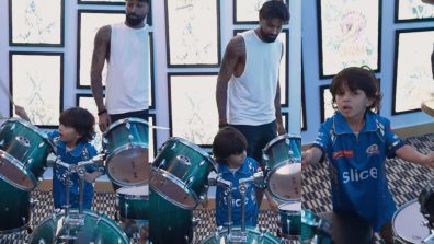 Like Father, Like Son: Hardik Pandya’s Son Agastya Bring The Rockstar Energy In MI Jersey