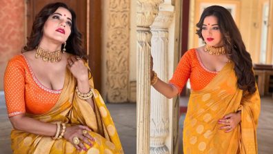 Monalisa Set Hearts Aglow In A Mustard Yellow Saree, See Pics!