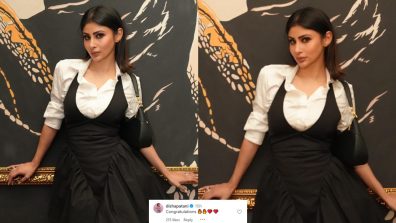 Mouni Roy’s Striking Appearance In A White And Black Shirt Dress At Her New Restaurant, Disha Patani Wishes Congratulations!
