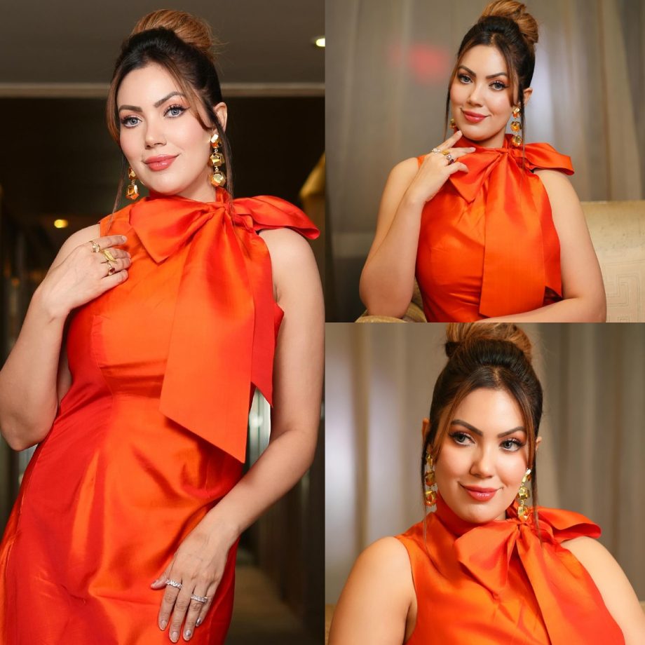 Munmun Dutta Makes Head-Turning Moment In Tangerine Halter Gown, See Photos 890700