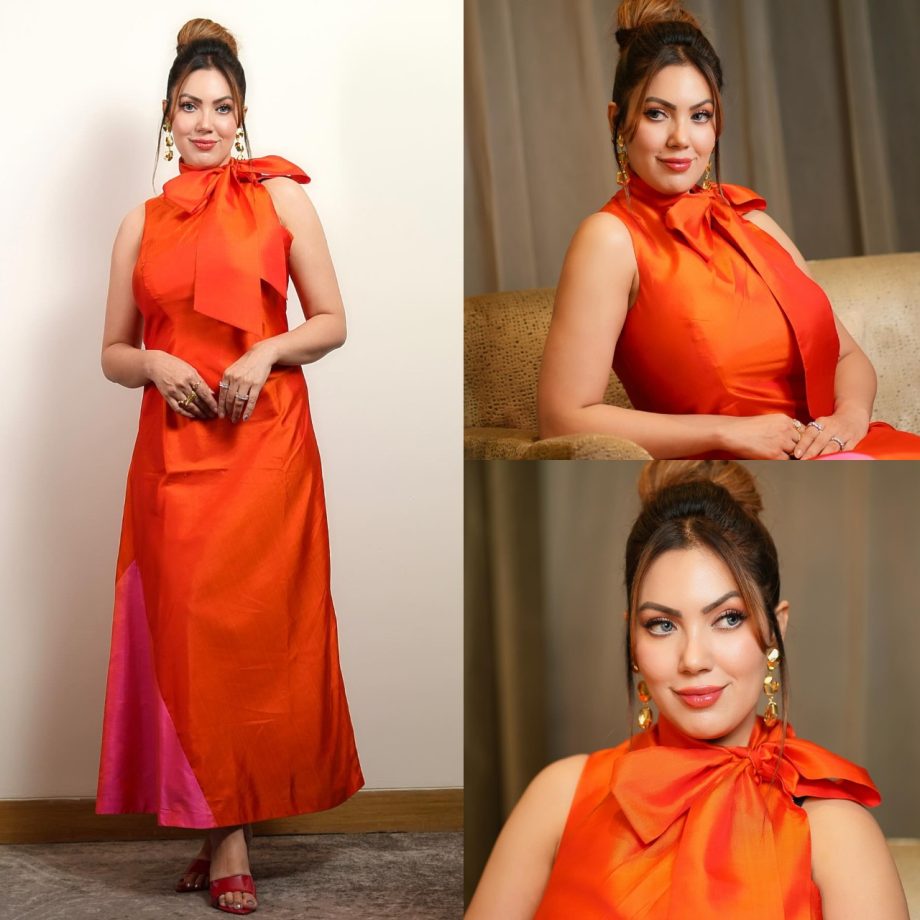 Munmun Dutta Makes Head-Turning Moment In Tangerine Halter Gown, See Photos 890701