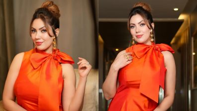 Munmun Dutta Makes Head-Turning Moment In Tangerine Halter Gown, See Photos
