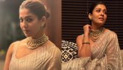 Nayanthara Stuns In Sheer Silver Saree, Elevates Style With Polki Choker And Studs