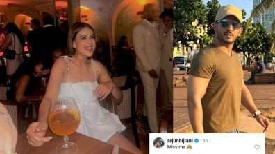 Nia Sharma Rocks Saturday Night in a White Spaghetti Frill Top &   Matching Skirt; Arjun Biljani Says, “Miss Me!”