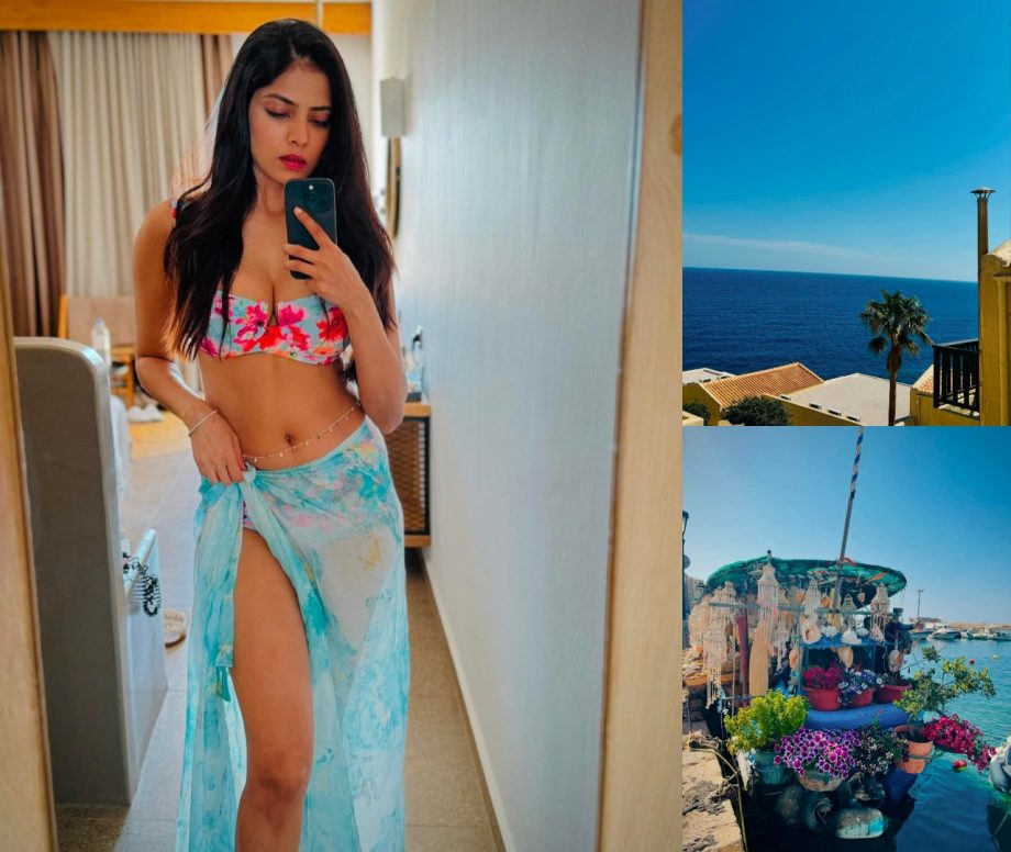 Ocean Vibes: Malavika Mohanan Flaunts her Toned Figure in a Classy Floral Bralette and Skirt With Nature View, See Photos! 891549