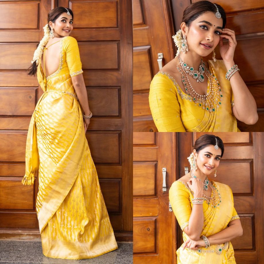 Pooja Hegde Inspired Hairstyles To Rock Saree Look 890040