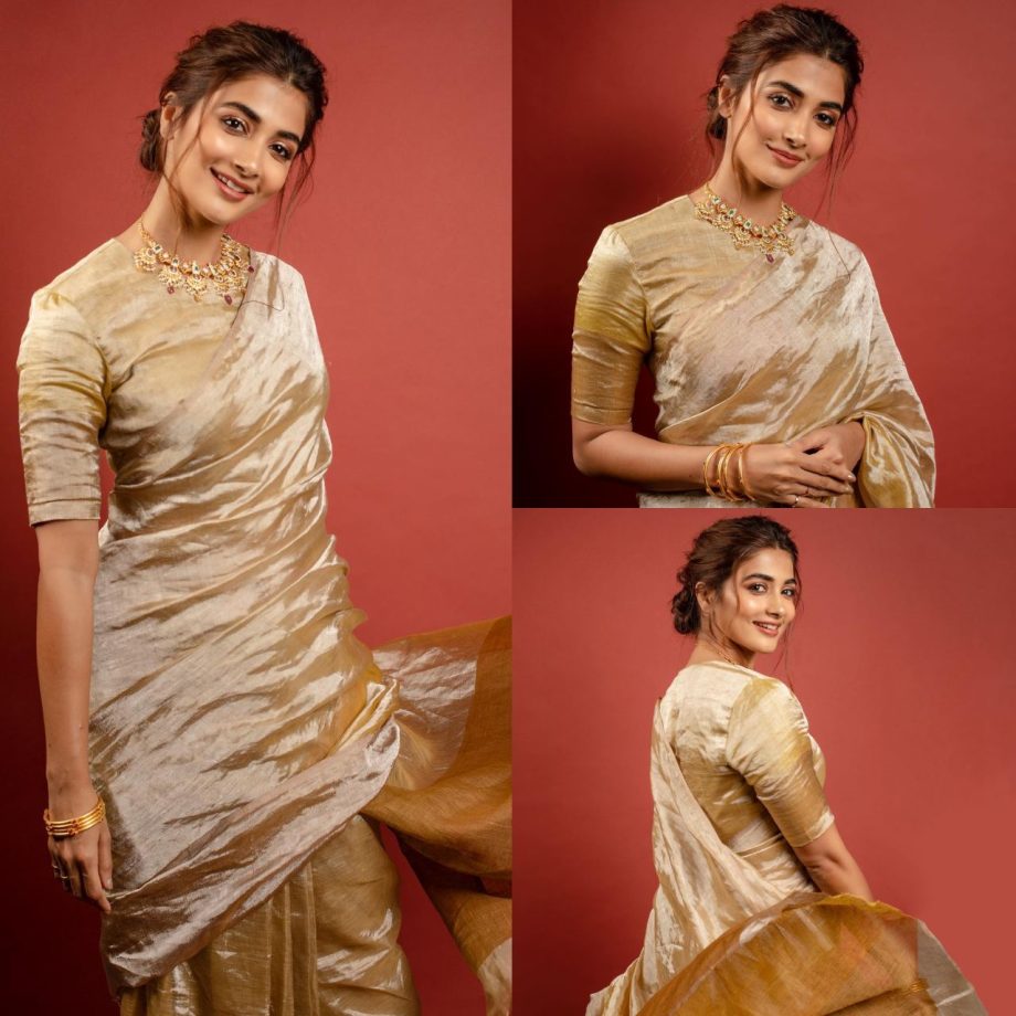 Pooja Hegde Inspired Hairstyles To Rock Saree Look 890032