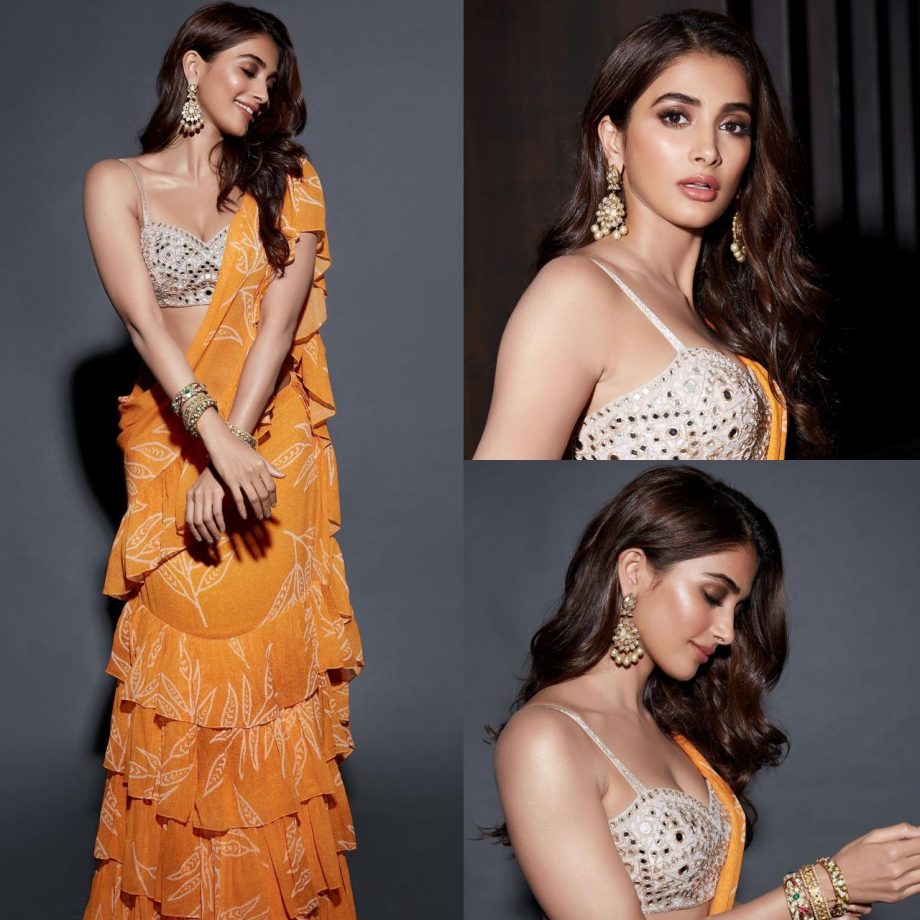 Pooja Hegde Inspired Hairstyles To Rock Saree Look 890033