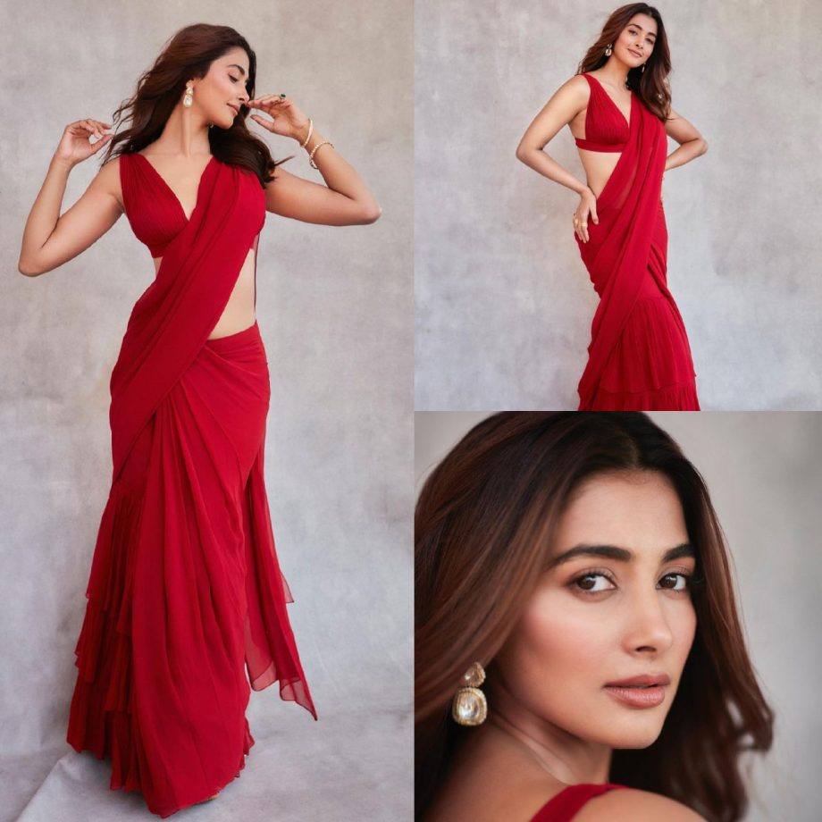 Pooja Hegde Inspired Hairstyles To Rock Saree Look 890034