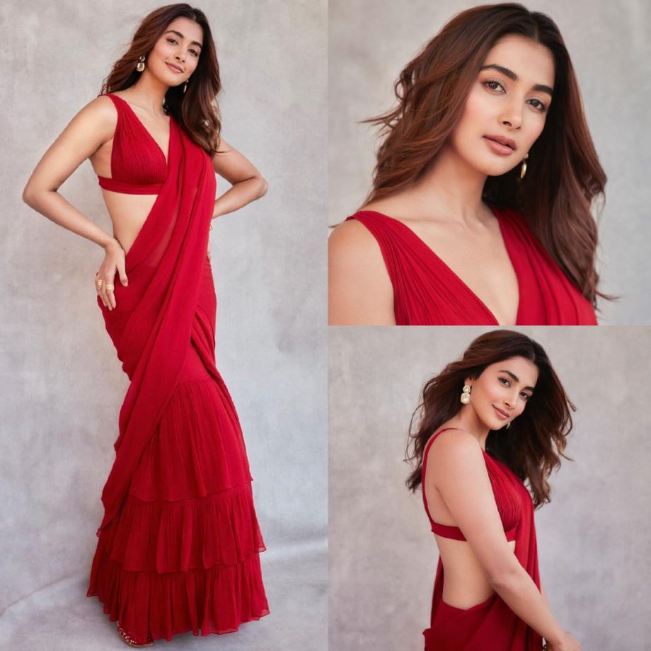 Pooja Hegde Inspired Hairstyles To Rock Saree Look 890035