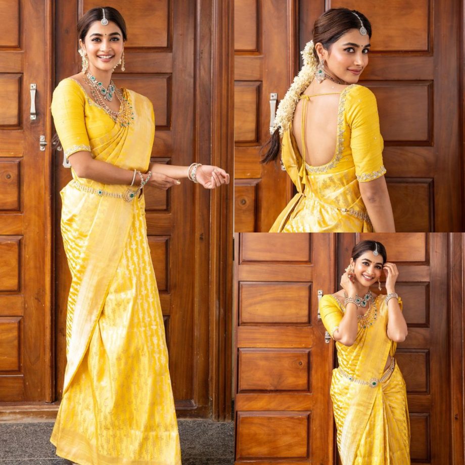 Pooja Hegde Inspired Hairstyles To Rock Saree Look 890039