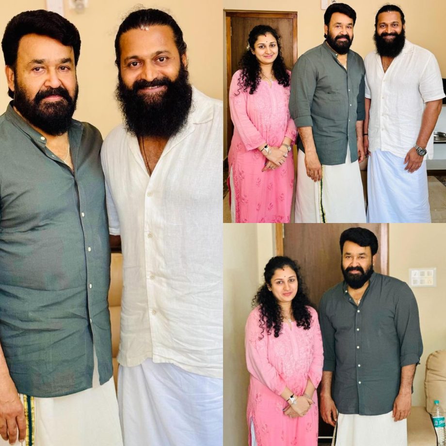 Rishab Shetty shared pictures with actor Mohanlal and captioned, 