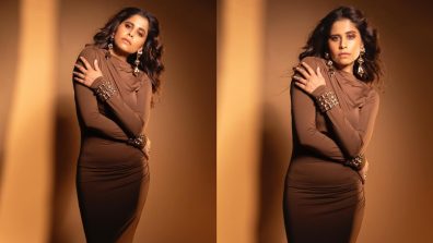 Saie Tamhankar Looks Hot In Body-hugging Chocolate Brown Gown With Nude Makeup, See Photos