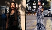 Sara Ali Khan Elevates Street Style Fashion in a Classic Black and White Printed Saree 891432