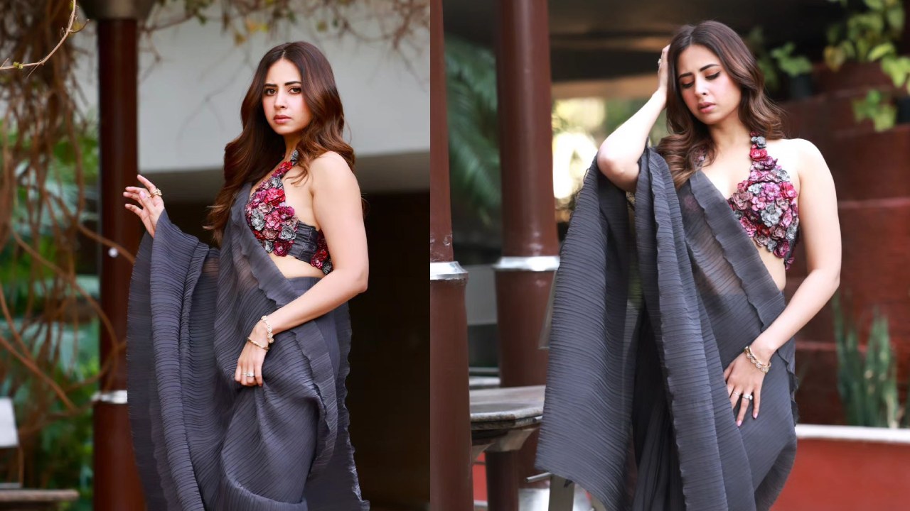 Sargun Mehta Radiates Classic Charm In A Black Saree With Floral Blouse, Check Now! 889686