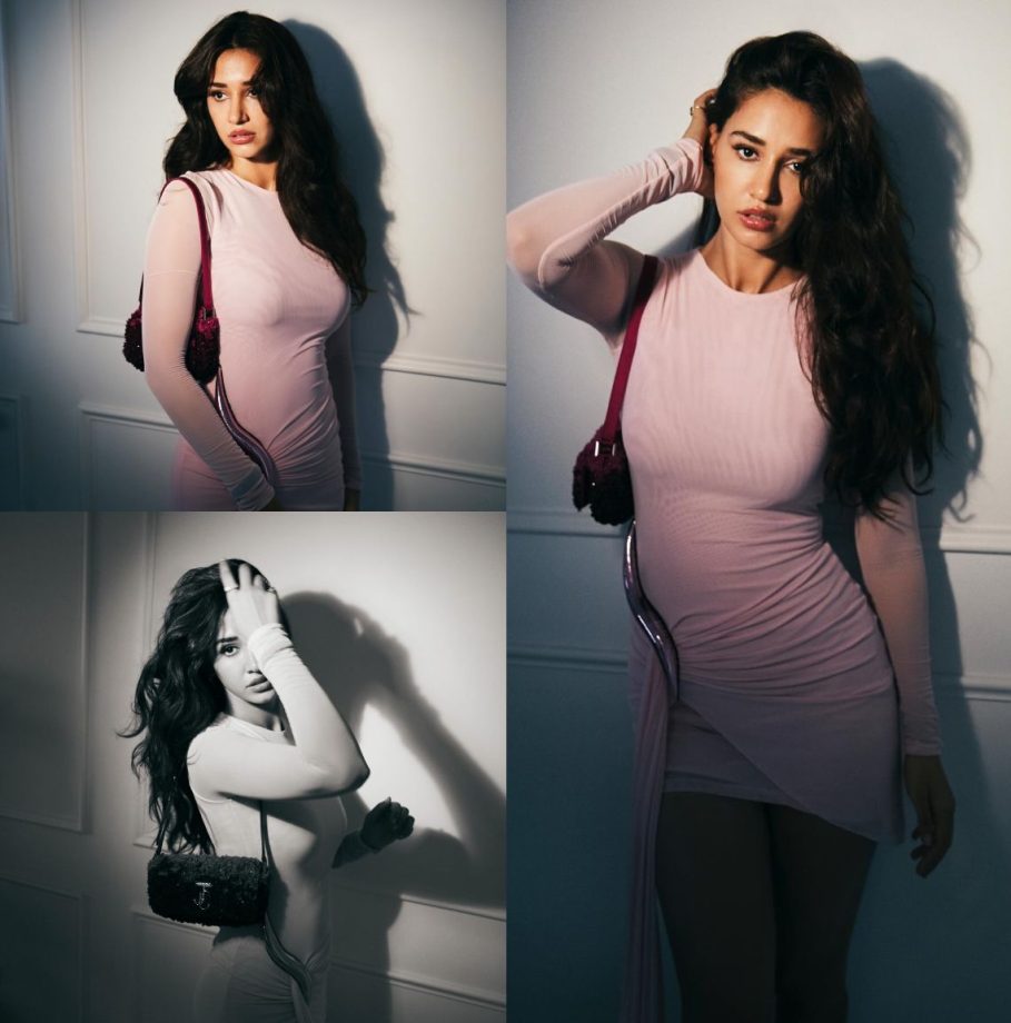 Sizzling Beauty: Disha Patani Looks Hot In A Pink With Metallic Tube Mini Dress 891103