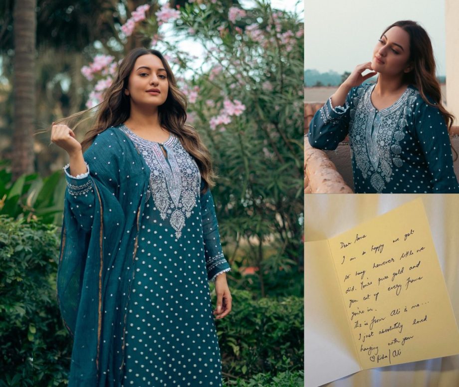Sonakshi Sinha Elevates Style Quotient in a Teal Blue Kurta Set, See Pics! 892331