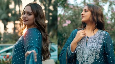 Sonakshi Sinha Elevates Style Quotient in a Teal Blue Kurta Set, See Pics!