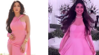 Sreeleela in her Beautiful Pink Princess Gown or Nora Fatehi in her Stunning Pink Slit Gown?