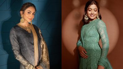 Style Showdown: Rakul Preet’s Kurta Set vs. Rashmika Mandanna’s Anarkali Set – Which Starlet Nailed the Ethnic Look?