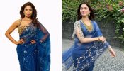 Style War: Shriya Saran vs. Tamannaah Bhatia: Whose Blue Saree Steals The Show? 891028