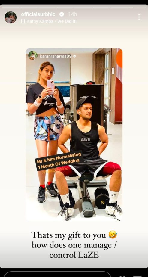 Surbhi Chandna and Karan Sharma Serve Up Major Fitness Inspiration For The One-Month Anniversary, Check now! 889826